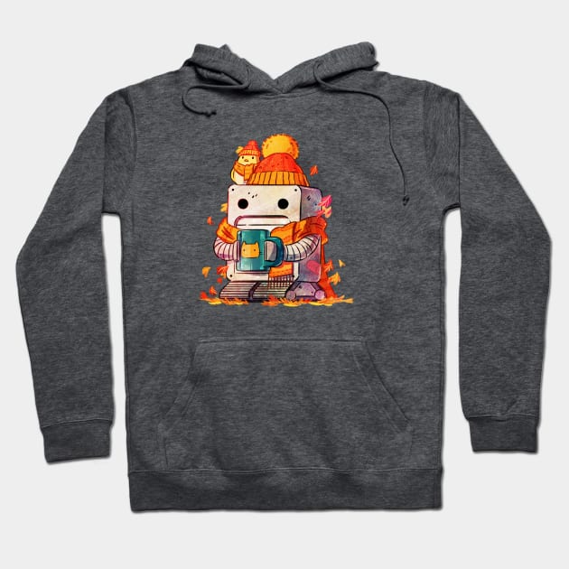 Autumn Bot Hoodie by Extra Ordinary Comics